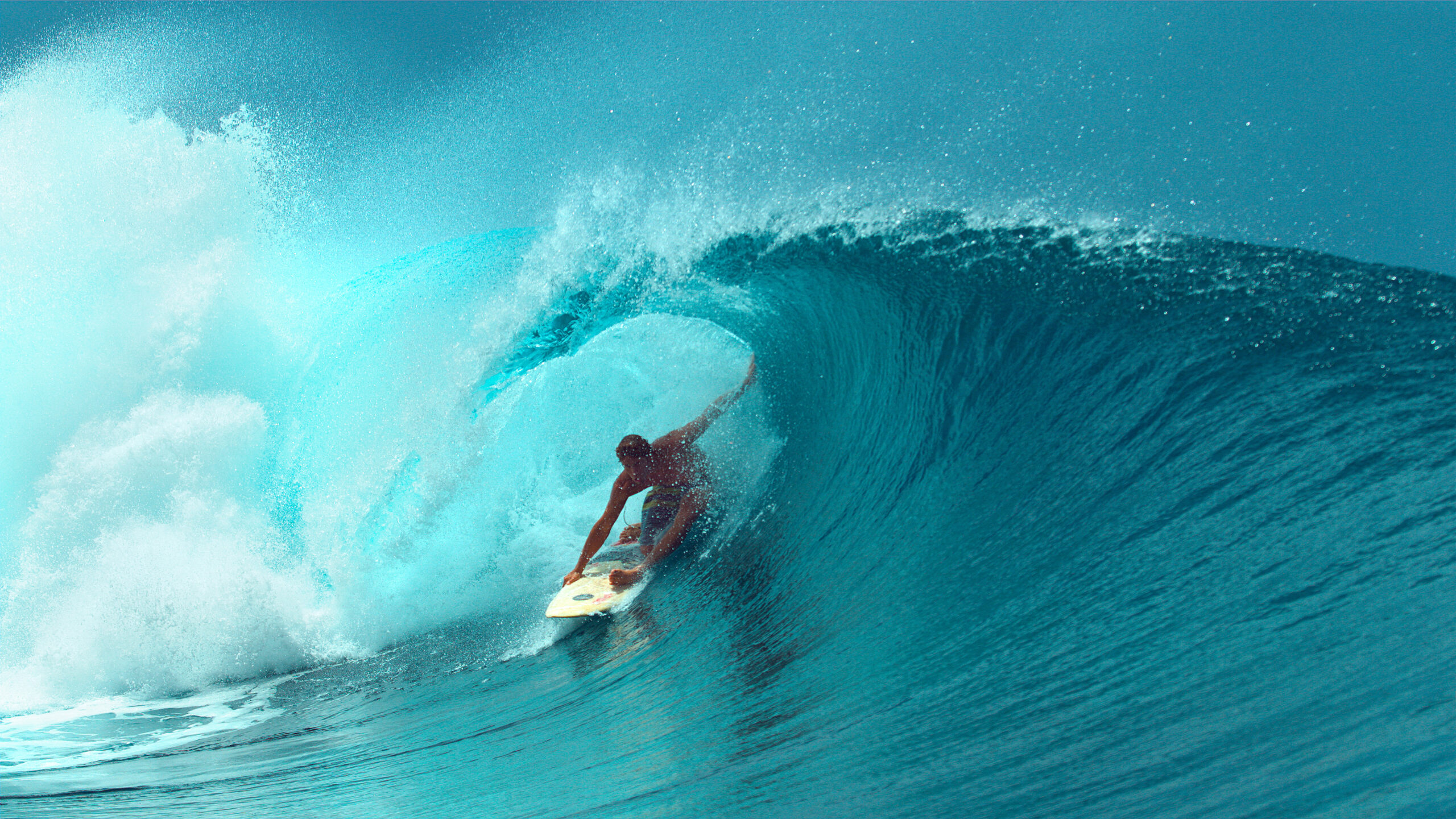 Surfer Catching a Wave