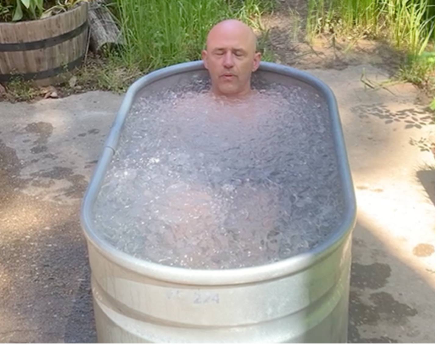 Michael Westgate, practicing cold exposure for stress management